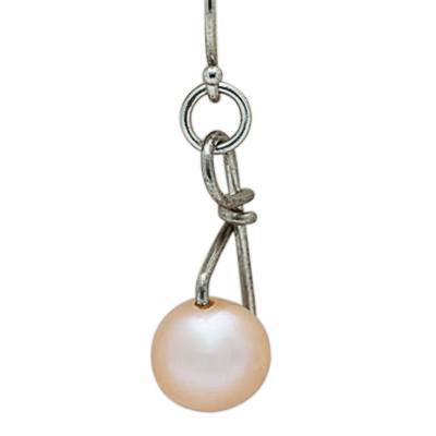 Knot Gold Pearl Cremation Earrings
