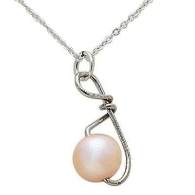 Knot Gold Pearl Cremation Pendant