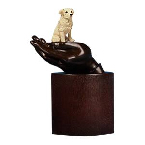 Labador Retriever Hands Dog Cremation Urn