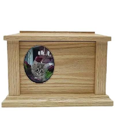 Large Oak Picture Frame Pet Urn