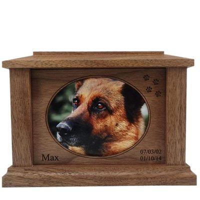 Large Walnut Forever Picture Pet Urn