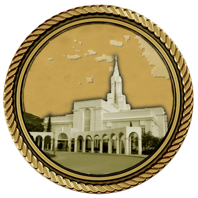 LDS Bountiful Temple Medallion