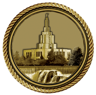 LDS Idaho Falls Temple Medallion