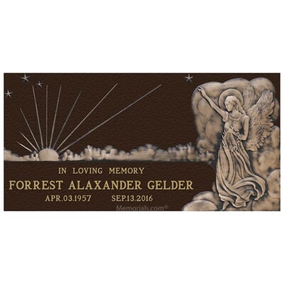 Leading Angel Bronze Plaque