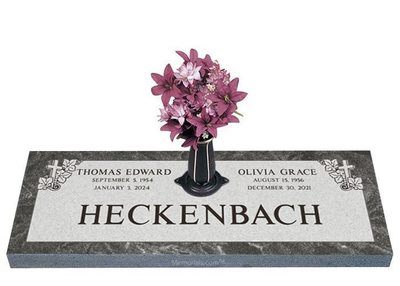 Leaves From Heaven Companion Granite Headstone 36 x 12