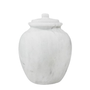 Legacy White Medium Marble Urn