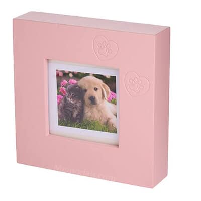 Light Pink Photo Frame Pet Cremation Urns