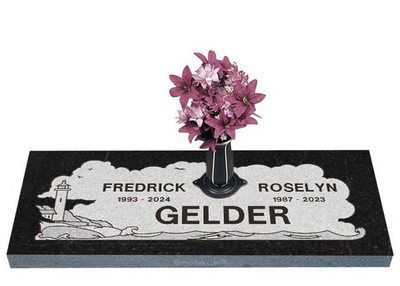 Light the Way Home Companion Granite Headstone 42 x 14