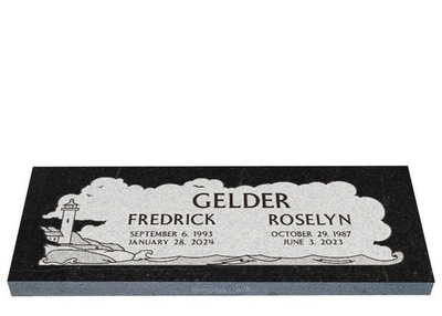 Lighthouse Companion Granite Headstone 40 x 14