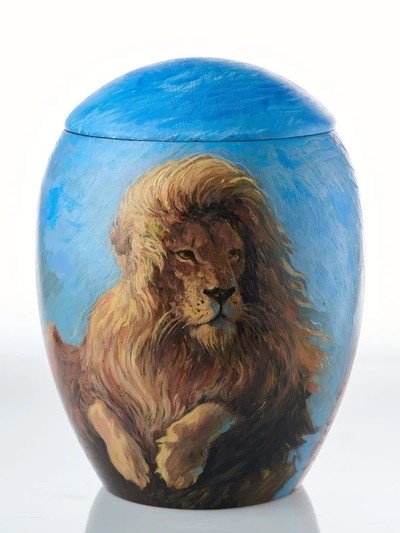 Lion King Wooden Urn