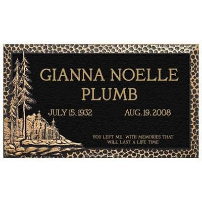 Logan Temple Bronze Plaque 24 x 14