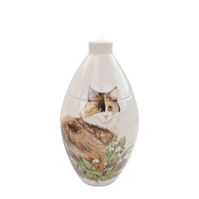 Long Hair Cat Medium Cremation Urn