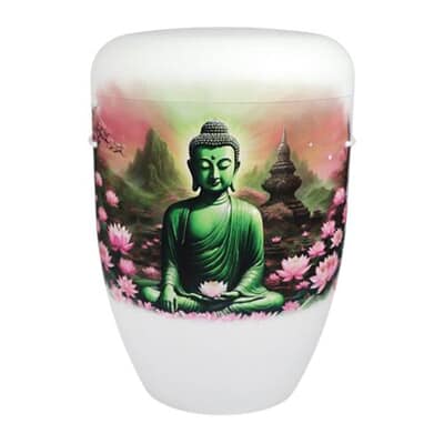 Lotus Buddha Biodegradable Cremation Urn