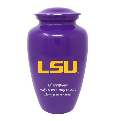 Louisiana State University Tigers Purple Cremation Urn