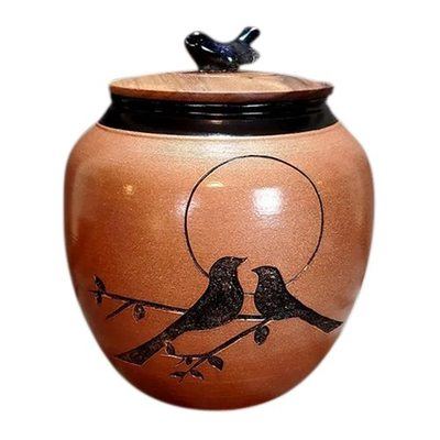Love Birds Ceramic Cremation Urn
