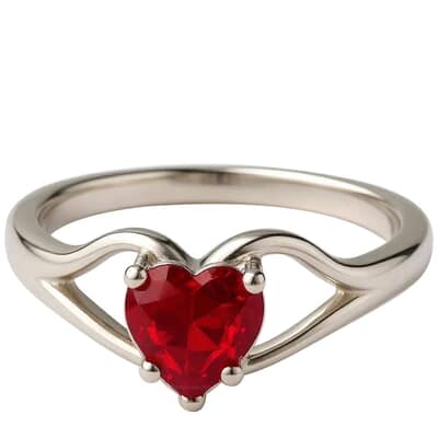 Love Memorial Heart Cremation Diamond Ring