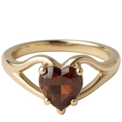 Love Warrior Heart Cremation Diamond Ring
