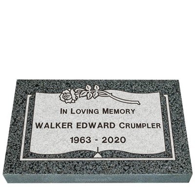 Lovely Book Granite Grave Marker 24 x 12