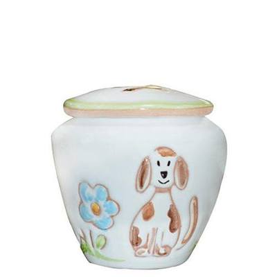 Loving Dog Small Ceramic Urn