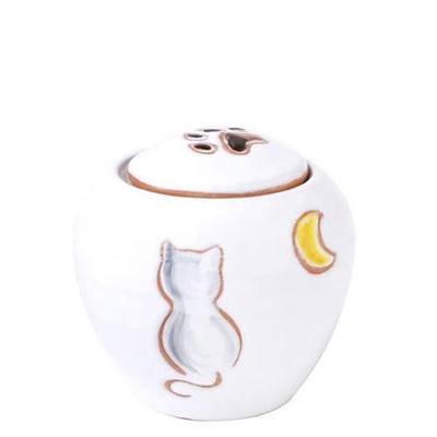 Luna Cat Small Ceramic Urn