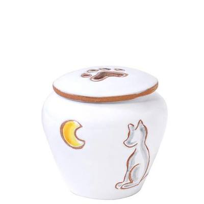 Luna Dog Small Ceramic Urn