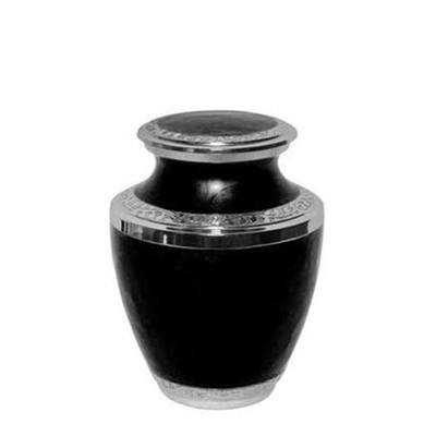 Luxury Black Metal Small Cremation Urn