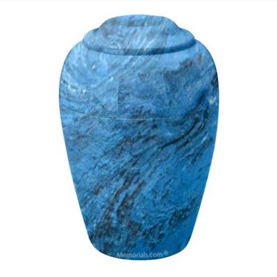 Luxury Blue Cultured Marble Urn