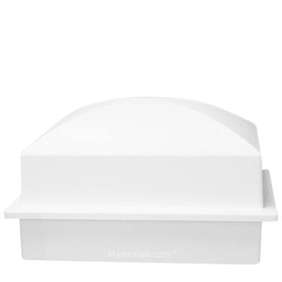 Luxury White Cremation Urn Vault