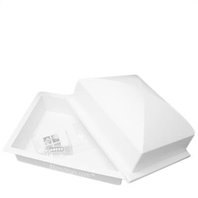 Luxury White Cremation Urn Vault