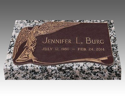 Majestic Grace Bronze Grave Marker 24 x 14
