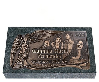 Majestic Grace Expression Bronze Grave Marker