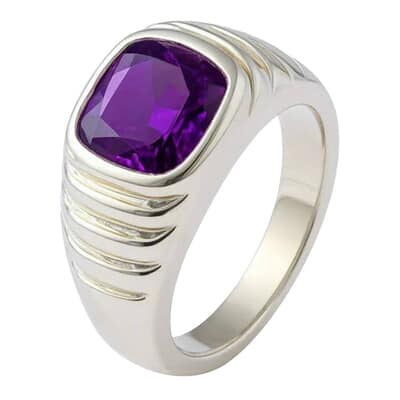 Male Purple Cremation Diamond Ring
