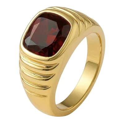 Male Red Cremation Diamond Ring