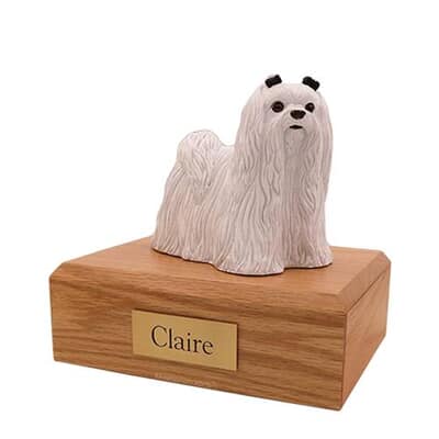 Maltese Dog Cremation Urns