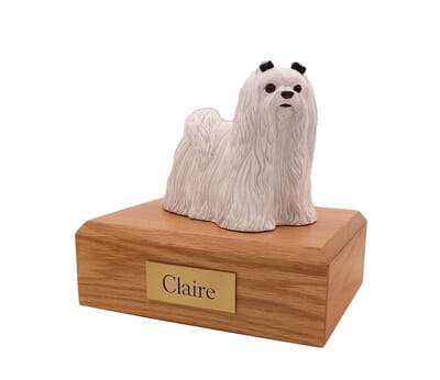Maltese Small Dog Cremation Urn