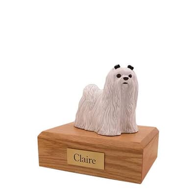 Maltese Small Dog Cremation Urn