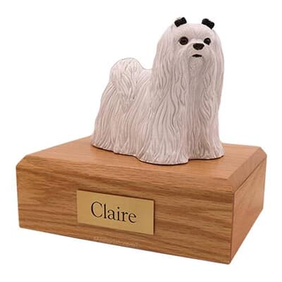 Maltese X Large Dog Cremation Urn