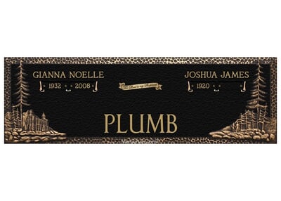 Manti Temple Bronze Plaque 36 x 13