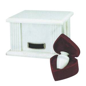 White Greek Marble Cremation Urns