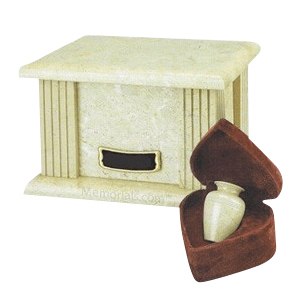 Cream Greek Marble Cremation Urns