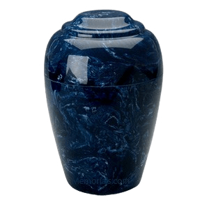 Grecian Navy Marble Cremation Urn II