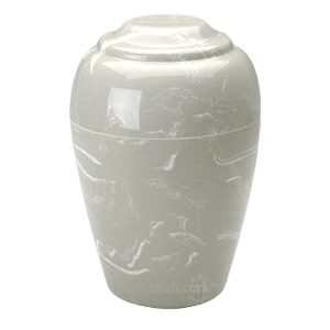 Grecian Silver Gray Marble Cremation Urns