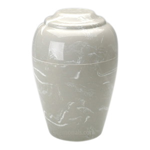 Silver Gray Pet Cremation Urn