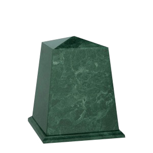 Obelisk Green Small Marble Urn
