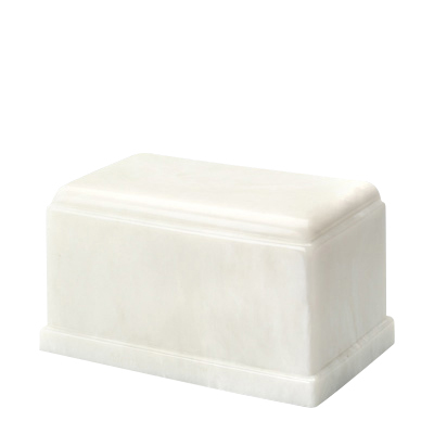 Olympus White Marble Cremation Urn