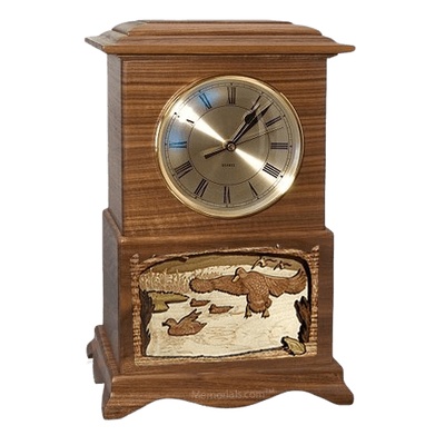 Marshland Clock Walnut Cremation Urn