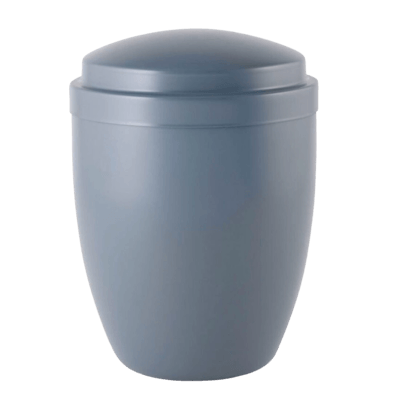 Matte Gray Metal Cremation Urn