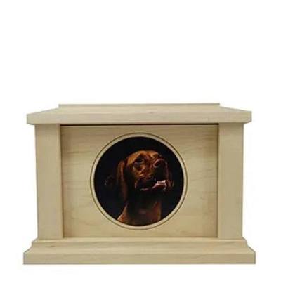 Medium Maple Circle Picture Pet Urn