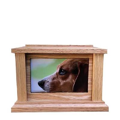 Medium Oak Lasting Love Picture Pet Urn