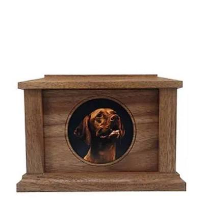 Medium Walnut Circle Picture Pet Urn